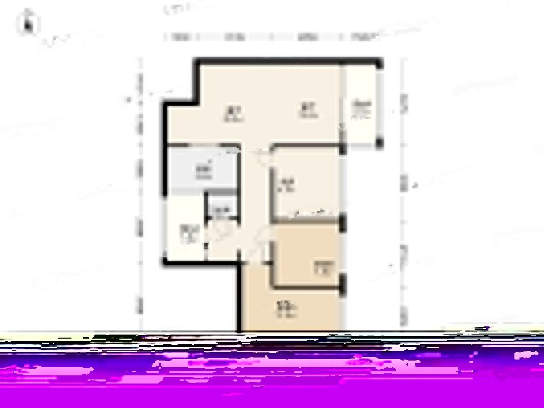 怀德峰景南园3室2厅1卫89㎡户型图
