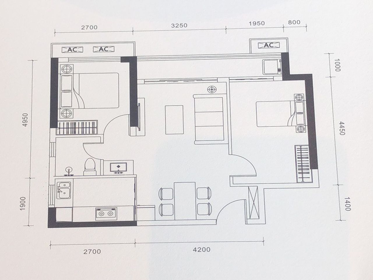 特区建发乐府广场3室1厅1卫76㎡户型图