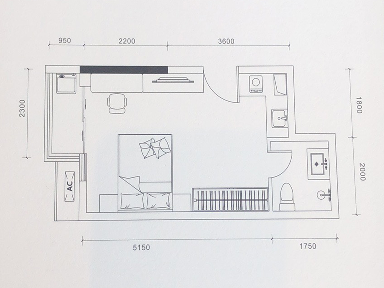 特区建发乐府广场1室0厅1卫37㎡户型图