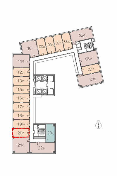 兆鑫H+商业-平层59㎡户型图