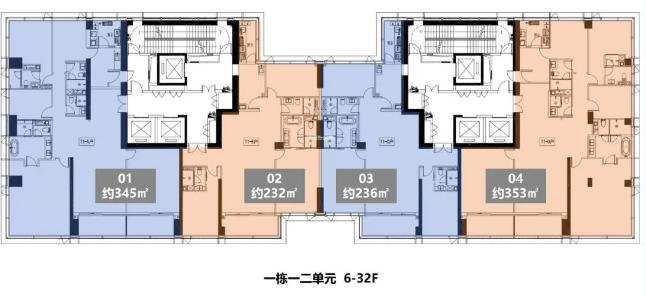 华侨城新玺商业-平层232㎡户型图