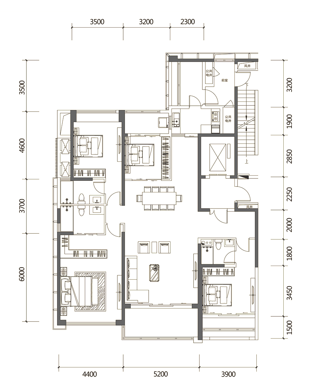 阳光粤海4室2厅2卫211㎡户型图